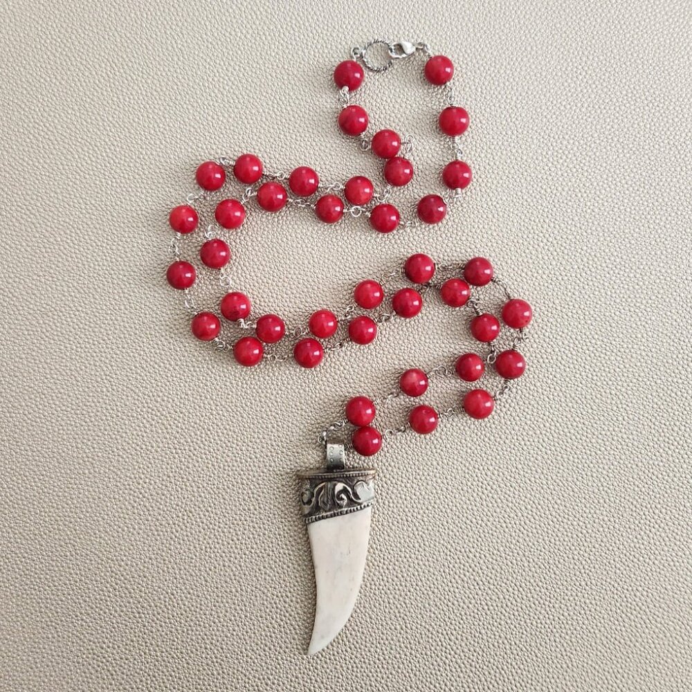 RED CORAL  NECKLACE--33"